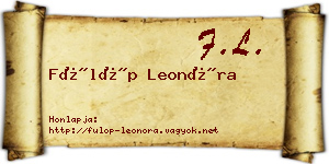 Fülöp Leonóra névjegykártya